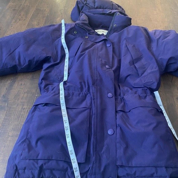 Eddie Bauer Ridge Gore Tex purple goose down hooded jacket - Picture 3 of 12